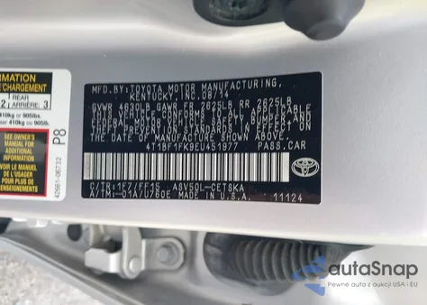 2014 Toyota Camry Se Sport from USA, damaged, VIN 4T1BF1FK9EU451977